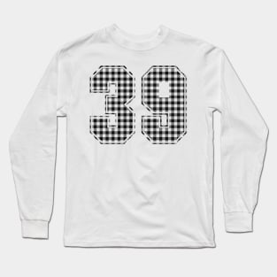 Plaid Number - 39 - Dark Long Sleeve T-Shirt